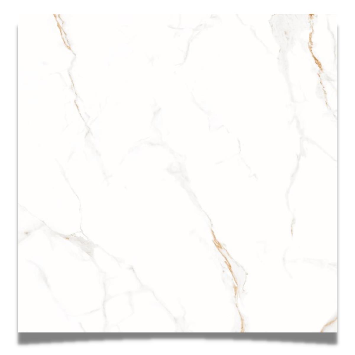 Piso Marmo Bianco Retificado Liso Semi Brilho Pei4 - Lume 