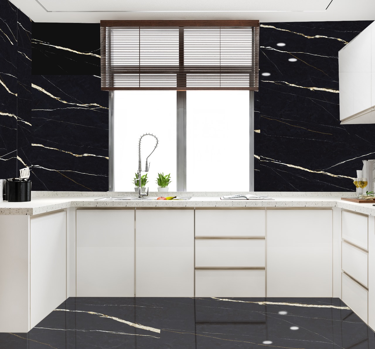 Piso - Revestimento 56X113 VPR313.005 ARMANI BLACK Polido - Incopisos
