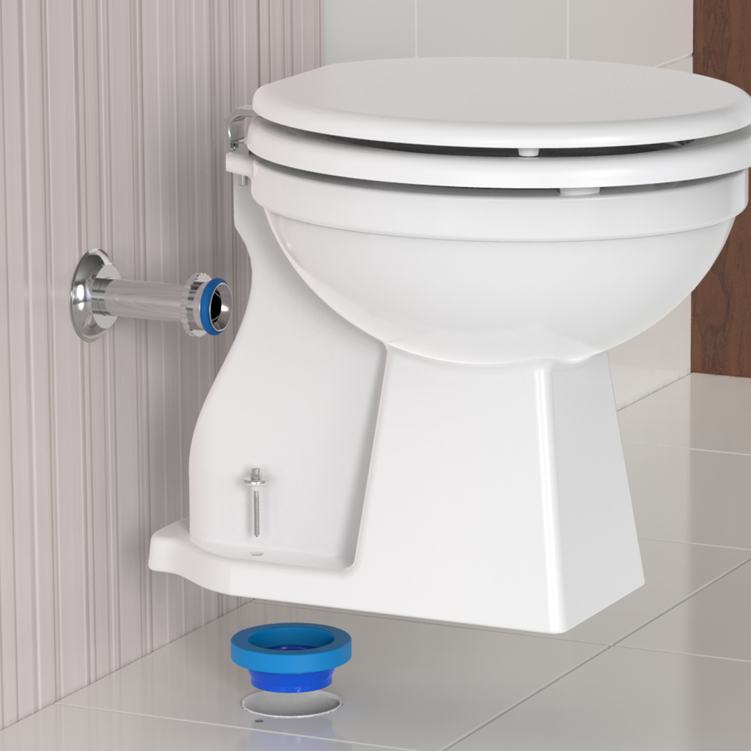 ANEL DE VEDACAO P/ VASO SANITARIO C/ GUIA E KIT DE FIXACAO EM ACO ZINCADO E BUCHA N°10