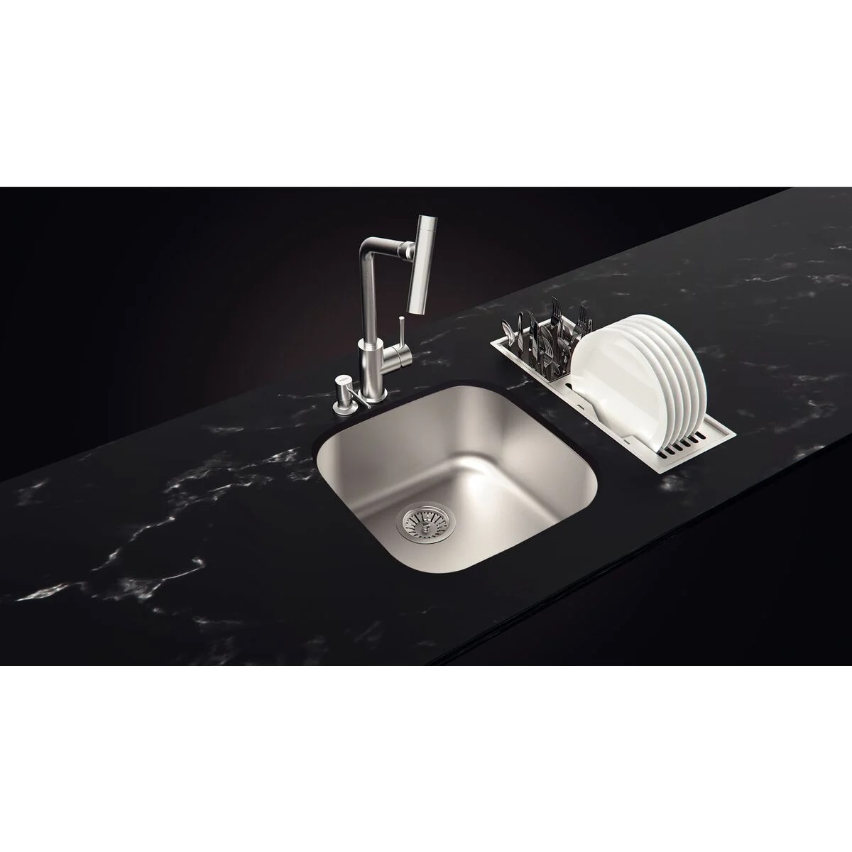 Canal Organizador Tramontina 45cm 94534000 em Aço Inox Scotch Brite 45x18cm