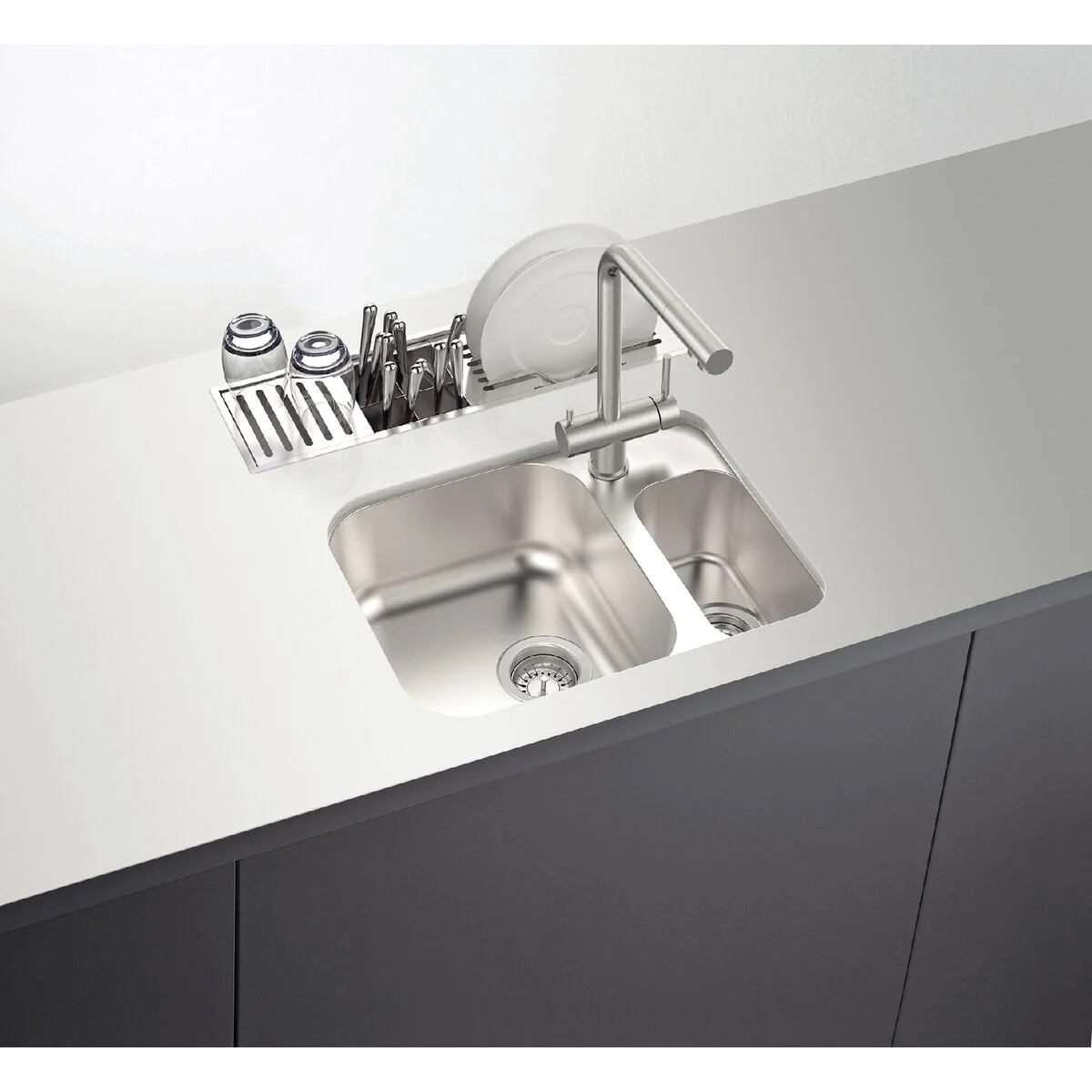 Canal Organizador Tramontina 60cm 94534001 em Aço Inox Scotch Brite 60x18cm
