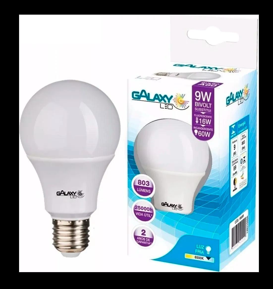 LAMPADA LED 9W 6500K E-27 BIVOLT - GALAXY