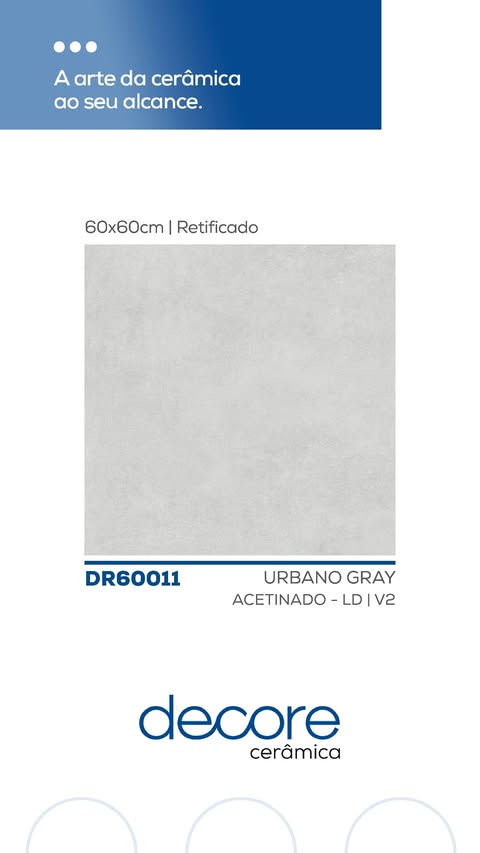 PISO RETIFICADO 60X60 URBANO GRAY DR60011 - DECORE