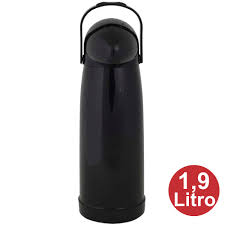 Garrafa Térmica de Pressão Nobile 1,9 Litros Preto - Mor