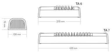 Luminária Compacta TA7 2xE-27 Branco - Taschibra