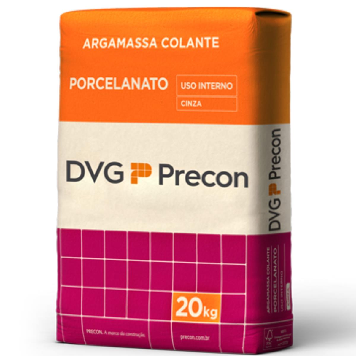 Argamassa AC Porcelanato Interno 20kg Cinza - Precon