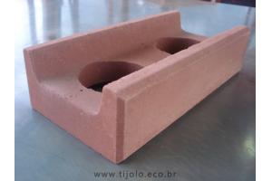 TIJOLO ECOLÓGICO – TIPO CANALETA  25X12,5X7cm 