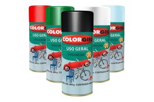 Tinta Spray 400ml Uso Geral - Colorgin - Cores